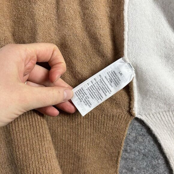 Madewell Sweater Large Cardigan Duster Kent Colorblock Wool Alpaca Timber - Picture 7 of 8